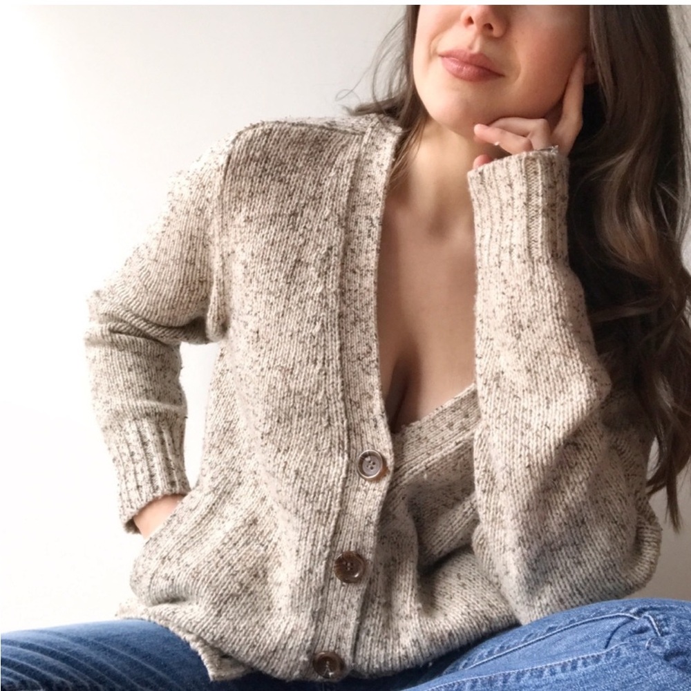 Frye Marled Oversized Cardigan Sweater